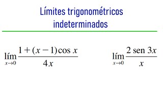 Límites trigonométricos indeterminados [upl. by Richella]