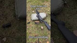 Ruger American Rifle 308 VS Sandbag gun shooting firearms 308 shorts [upl. by Rogozen]