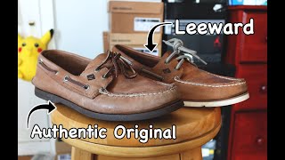 Comparison  Sperry Authentic Original AO vs Leeward  What’s the Difference [upl. by Naibaf660]