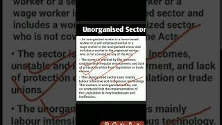 unorganised sector  economics  shorts uppsc unorganisedsector economics upsc facts [upl. by Ruosnam48]