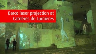 Laser projection brings paintings to life at Carrières de Lumières [upl. by Udenihc]