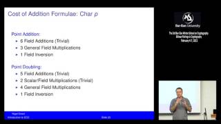 3rd BIU Winter School on Cryptography The basics of elliptic curves  Nigel Smart [upl. by Netsud]