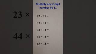 Multiply any 2digit number by 11 infomaths [upl. by Ramey307]