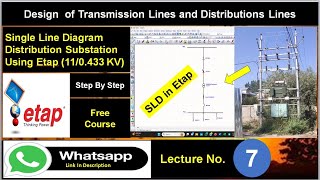 Lecture 7  Single Diagram of Distribution Substation Using ETAP  Distribution Substation [upl. by Arta900]