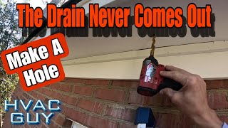 Emergency Drain Just Pours Down The Wall hvacguy hvaclife [upl. by Katharine925]