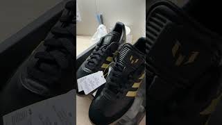 Unboxing ADIDAS Limited Edition Samba Messi Gold Stripes adidas asmrsounds samba [upl. by Keppel478]