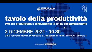 1° Tavolo della Produttività  3 dicembre Terni [upl. by Rodolph193]