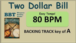 Long Journey Home Two Dollar Bill 80 bpm bluegrass backing track [upl. by Vijnas725]