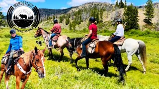 CAMPING WITH HORSES IN THE WYOMING MOUNTAINSBitterroot Ranch Cow Camp [upl. by Alludba]