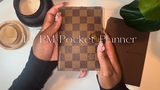 Louis Vuitton PM Agenda  Damien Ebene Pocket Planner  LV Pocket Agenda Review and Walkthrough [upl. by Melliw]