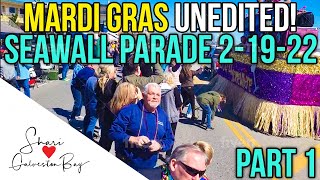 Galveston TEXAS MARDI GRAS Seawall Parade Part One 21922 [upl. by Nierman]