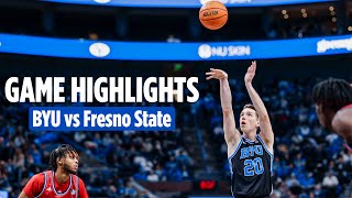 BYU Basketball vs Fresno State  Game Highlights 2023 [upl. by Aicarg856]