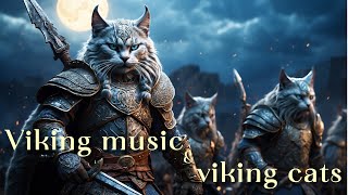 Viking cats and Viking music Nordic Warriors song №7 vikings cat [upl. by Ivad]