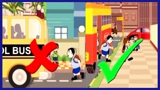 Road Safety For Kids  Kids Educational Video  Rhymes4Kids [upl. by Annoyk]