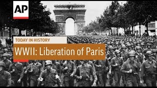 WWII Liberation of Paris  1944  Today in History  25 Aug 16 [upl. by Obadias700]