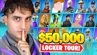 MCCREAMYS 50000 FORTNITE LOCKER TOUR 2000 Skins [upl. by Normy92]