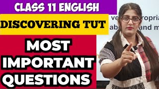 Discovering tut class 11 in english question answer [upl. by Walcoff559]