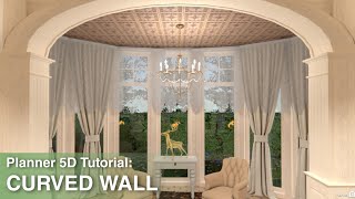 Curved Wall Tutorial in Planner 5D by Ayuh [upl. by Grew]