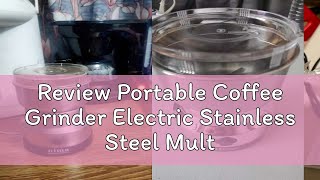 Review Portable Coffee Grinder Electric Stainless Steel Multifunction Food Processor And Grinder He [upl. by Denise]