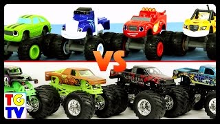 Blaze and the Monster Machines vs Monster Trucks Grave Digger [upl. by Bethina425]