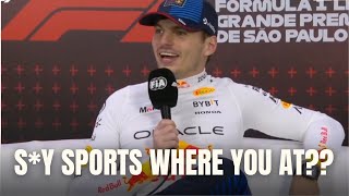 Max Verstappen MOCKING British Media for Not Showing Up in the Press Conference Brazil GP [upl. by Ailes]