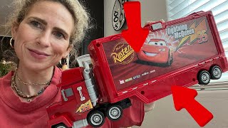 Real Life REVIEW and DEMO of Disney Mattel Mack Truck From Cars [upl. by Deelaw]