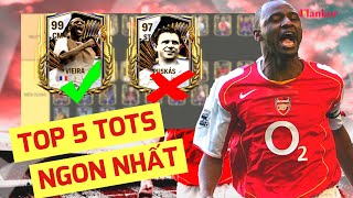 ✅️❌️ TOP 5 BEST CARDS EPL TOTS FC MOBILE  TIERLIST TOTST VIEIRA HAALAND [upl. by Ecire964]