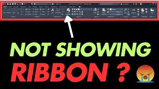 ribbon bar not showing in autocad fix it [upl. by Yetah154]