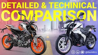 2023 KTM Duke200 VS Pulsar 200NS Tamil Comparison Review  RevNitro [upl. by Slein667]