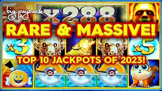 RARE amp MASSIVE Top 10 MOST EXCITING Slot Jackpots 2023  THIS IS WHY WE WATCH [upl. by Eahsan574]