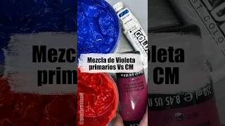 Mezcla de Violetas 💜 con primarios vs CM shorts pintura comopintar pinturaacrilica [upl. by Adav]