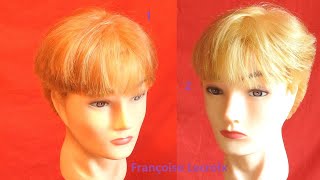 Coupe de cheveux courte Femme forme Boule  Short haircut  Mushroom Cut  Corte corto en capas [upl. by Moth]