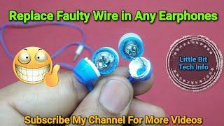 Fix  Replace Earphones Wire [upl. by Torrey]