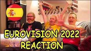 EUROVISION 2022  SPAIN  REACTION  CHANEL  SLOMO  FINAL [upl. by Reel]