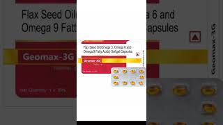 Geomax 3G कैप्सूल के उपयोग omega 3 6 9 weight loss pms improvereduce blood pressurediabetes [upl. by Henry]