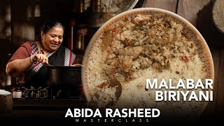 Abida Rasheed Malabar Chicken Biriyani Recipe  English Cooking Masterclass [upl. by Hpesoj]