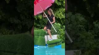 Wet look jumping in pool fully clothed and sneaker [upl. by Gearalt388]