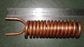 Winding double helix copper condenser coil PART 2 [upl. by Ymme703]