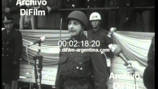 Jorge Rafael Videla visita el Grupo de Artilleria I en Ciudadela 1976 [upl. by Ebeohp]