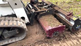 Bobcat T870 CONETEKS Recultivation amp Soil Conditioner Attachments Landscaping Work [upl. by Hegarty]