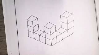 Isometric Stackable Cubes with Negative Space on Graph Paper [upl. by Meras661]