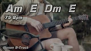 A Harmonic Minor Guitar Backing Track Cajon Pop Ballad  75 Bpm [upl. by Potash421]