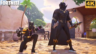 Shuri and Tchalla Duos Match  Fortnite 4K 60FPS [upl. by Annuaerb]