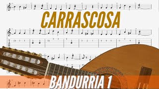 J Teixidor  Carrascosa Pasodoble Tutorial bandurria y laúd voz 1 partitura cifrada [upl. by Moser523]