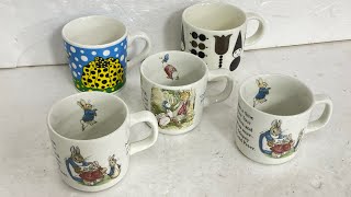 □5点セット マグカップ WEDGWOOD ピーターラビット ジマイマ 草間彌生 かぼちゃ aarikka アアリッカ フィンランド コップ □24112302 [upl. by Chappell]