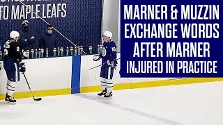 Maple Leafs Depth Gets Tested As Marner Injured In Practice After Hit By Muzzin [upl. by Alsworth]