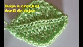 como hacer hojas para flores a crochet  tejido facil  paso a paso [upl. by Eceinal441]