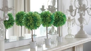 How to Make a Paper PomPom House Plant [upl. by Neddy]