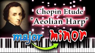 Chopin Etude quotAeolian Harpquot BUT its in a MINOR KEY [upl. by Laitselec359]