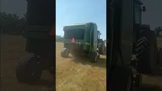 Baling Hay With our old John Deere 567 Mega Wide Baler [upl. by Romina281]